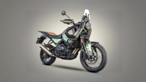 TVS Apache RTX 300 Adventure Bike Side View, TVS first adventure motorcycle features, Apache RTX 300 digital display and design