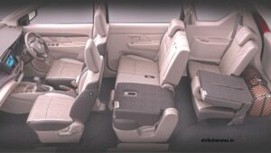 Maruti Ertiga interior spacious seating comfort for family use